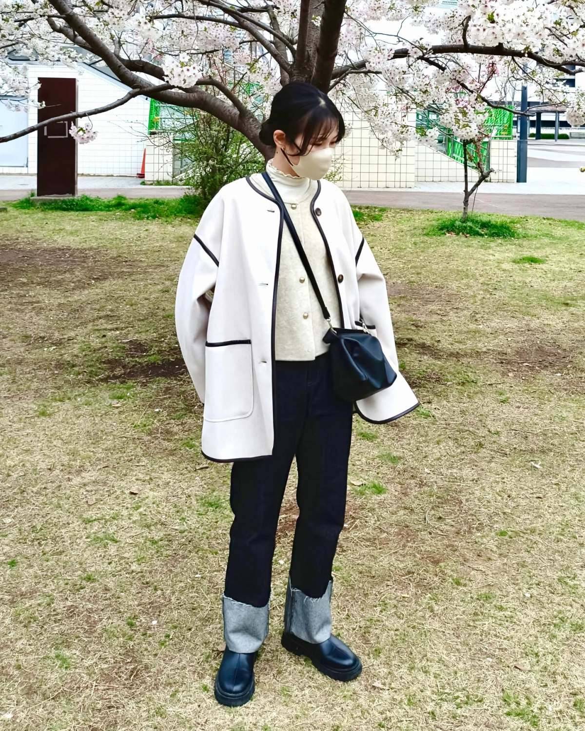 重ね着するときにカラーを合わせる！