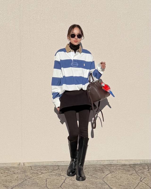 ラガーシャツのインナーに選ぶ♪