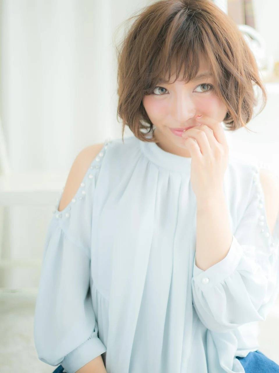 無造作カールボブ