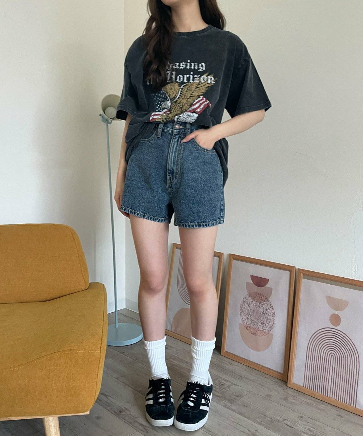 ショートパンツコーデ