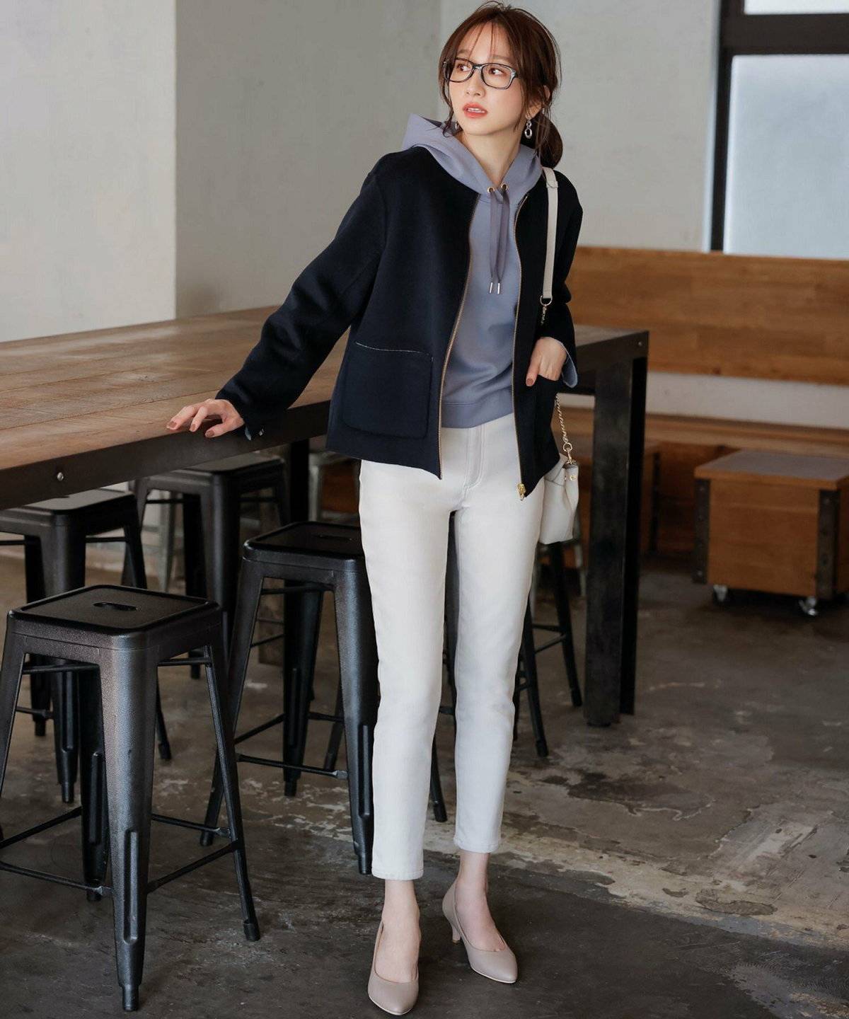 デニムパンツコーデ