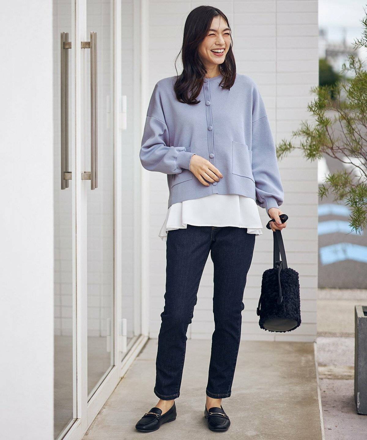 デニムパンツコーデ