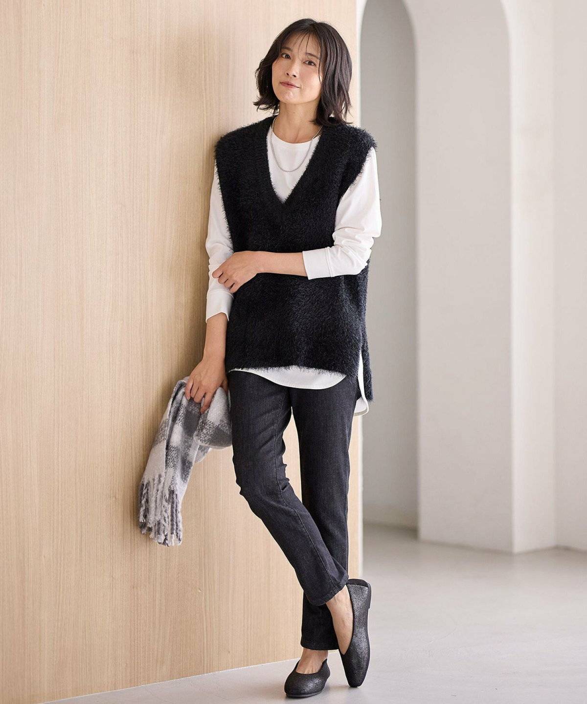 デニムパンツコーデ