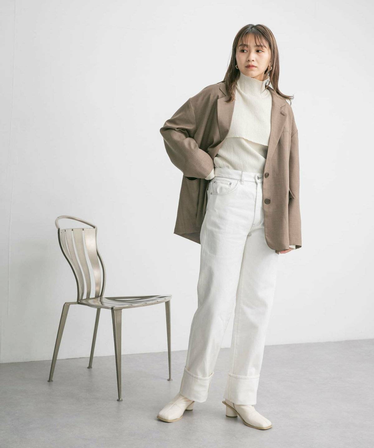 デニムパンツコーデ