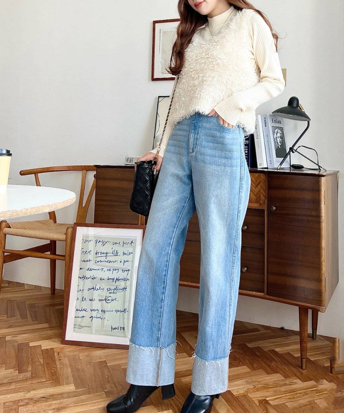 デニムパンツコーデ