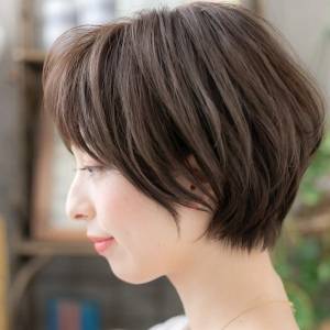  小顔見えひし形ショート 