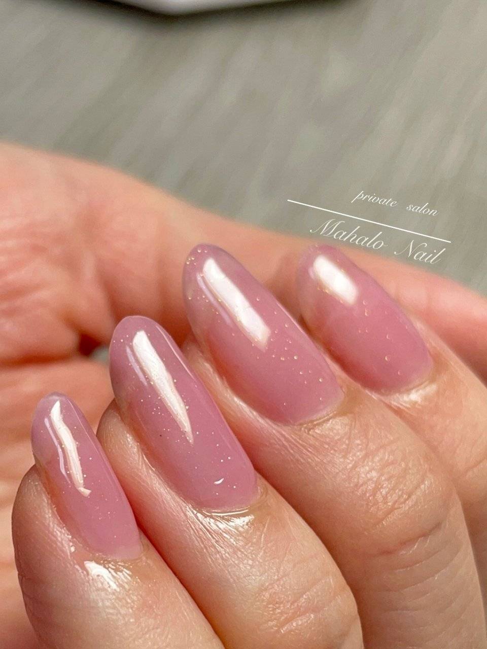 クリアピンクネイル