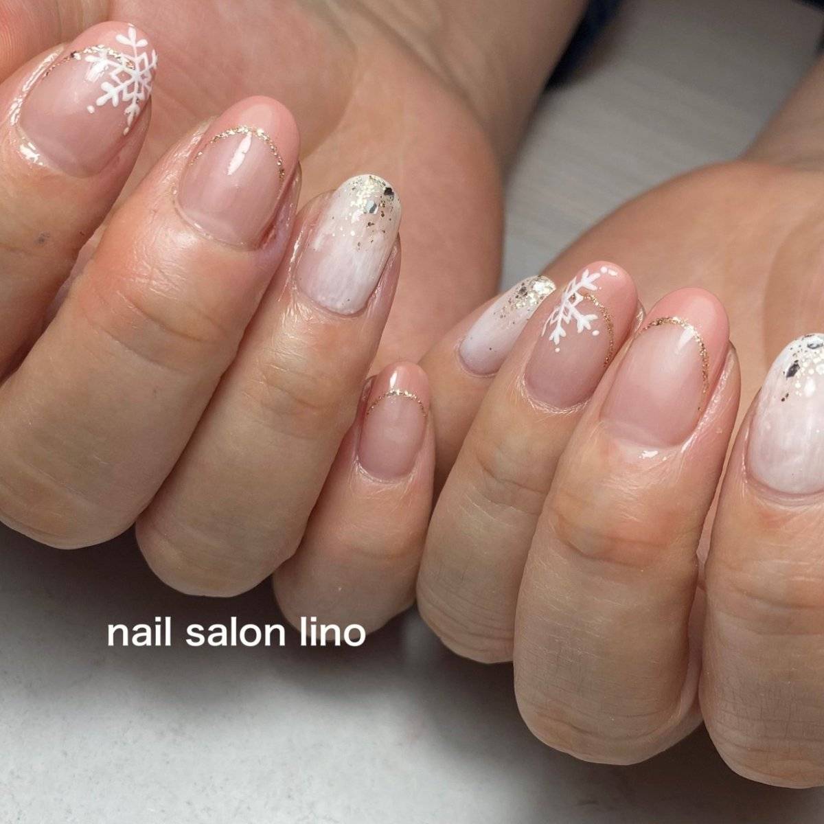 ピーチピンクネイル