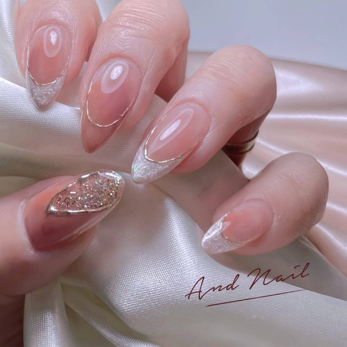 ピーチピンクネイル