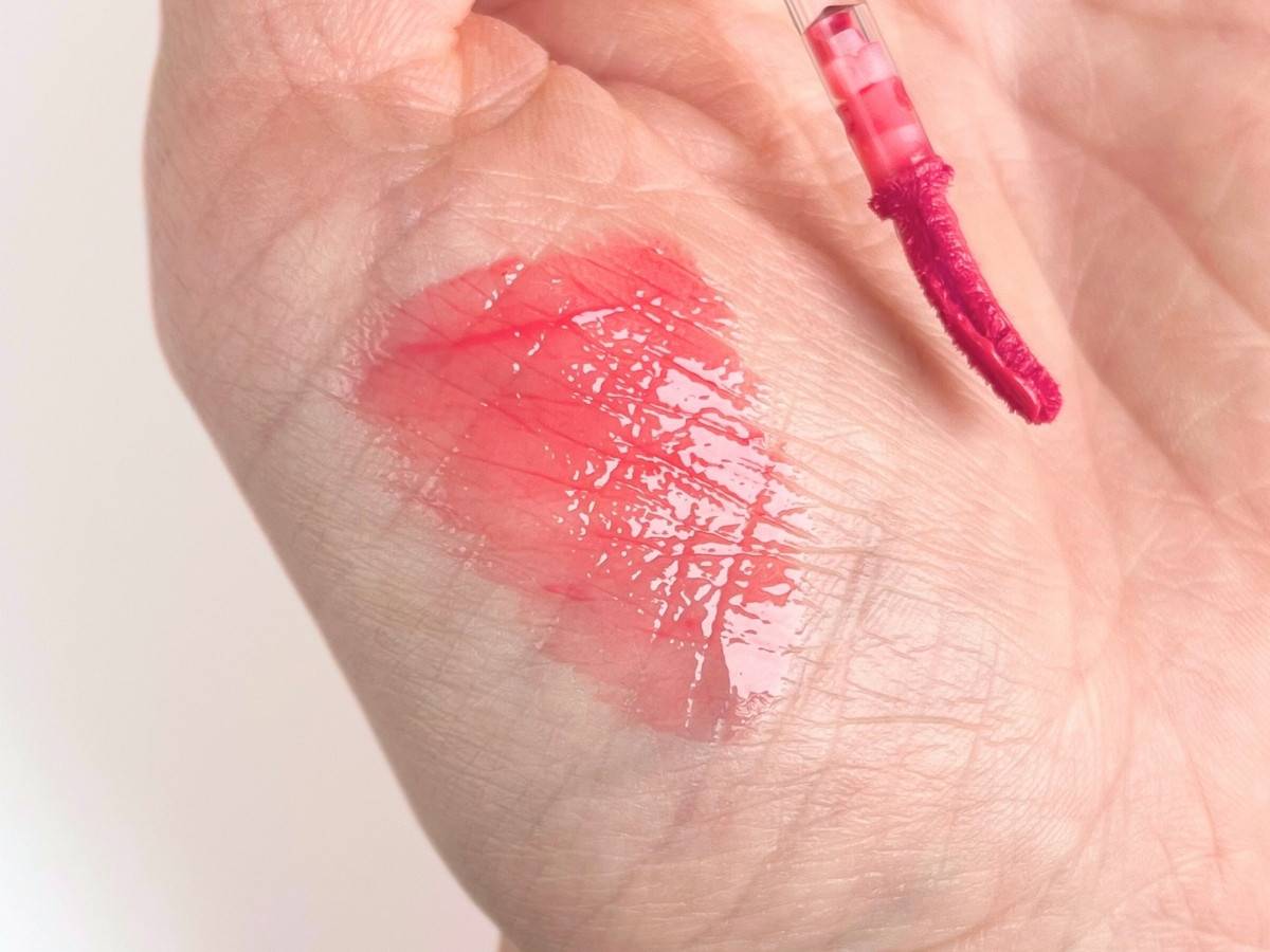 INTO U グローリップティント GW04 インフューシャの色味