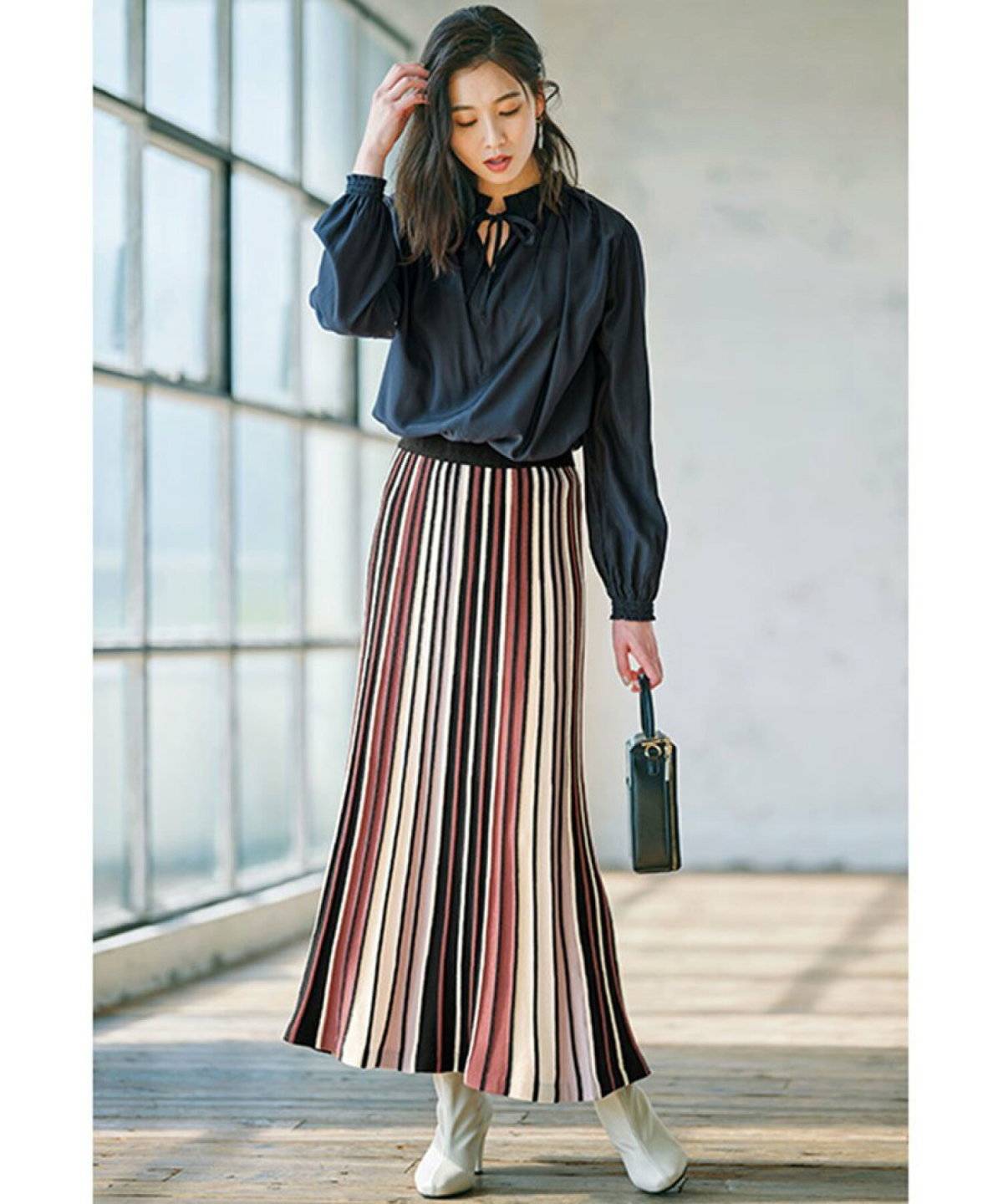 冬コーデの女性