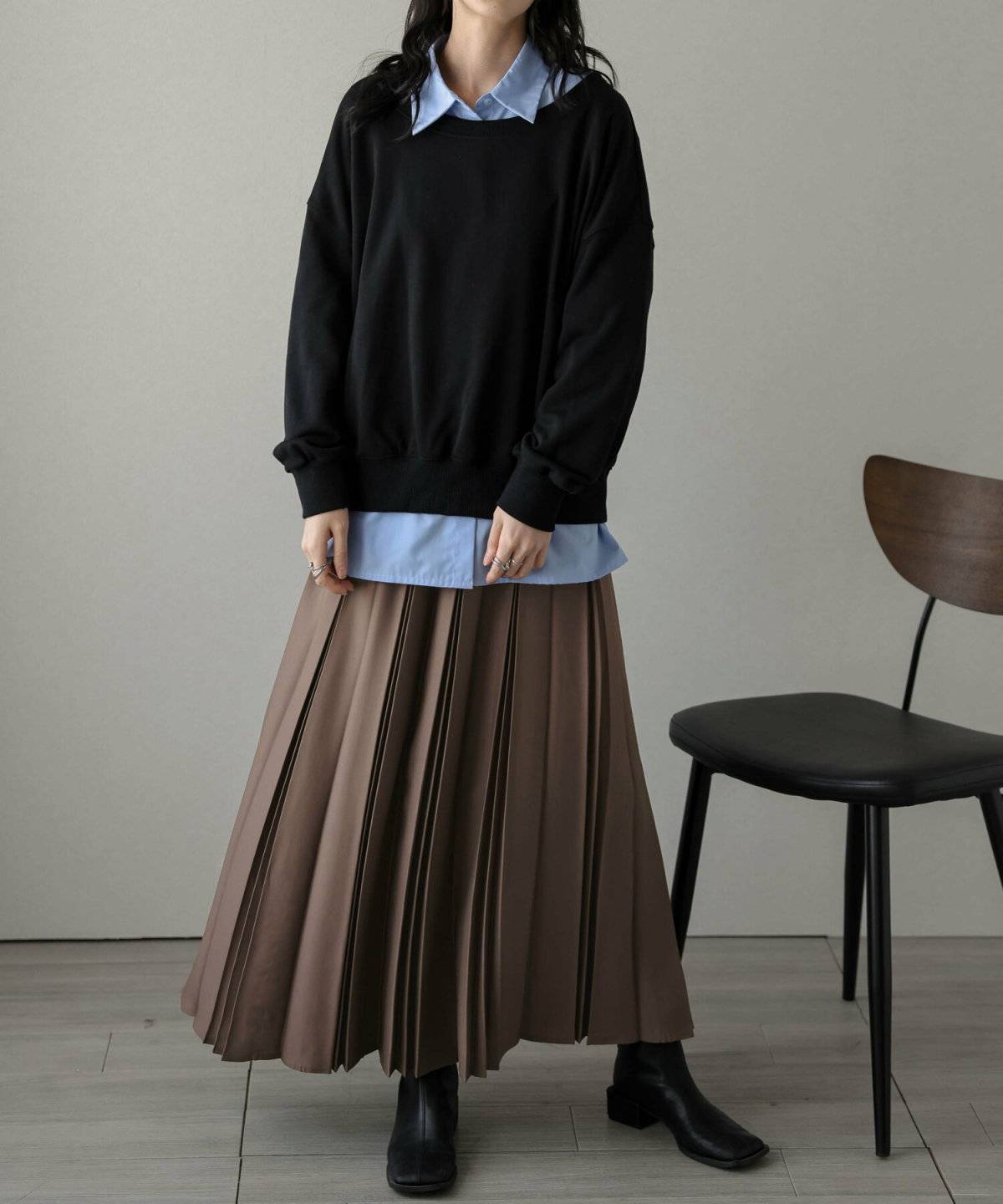 冬コーデの女性