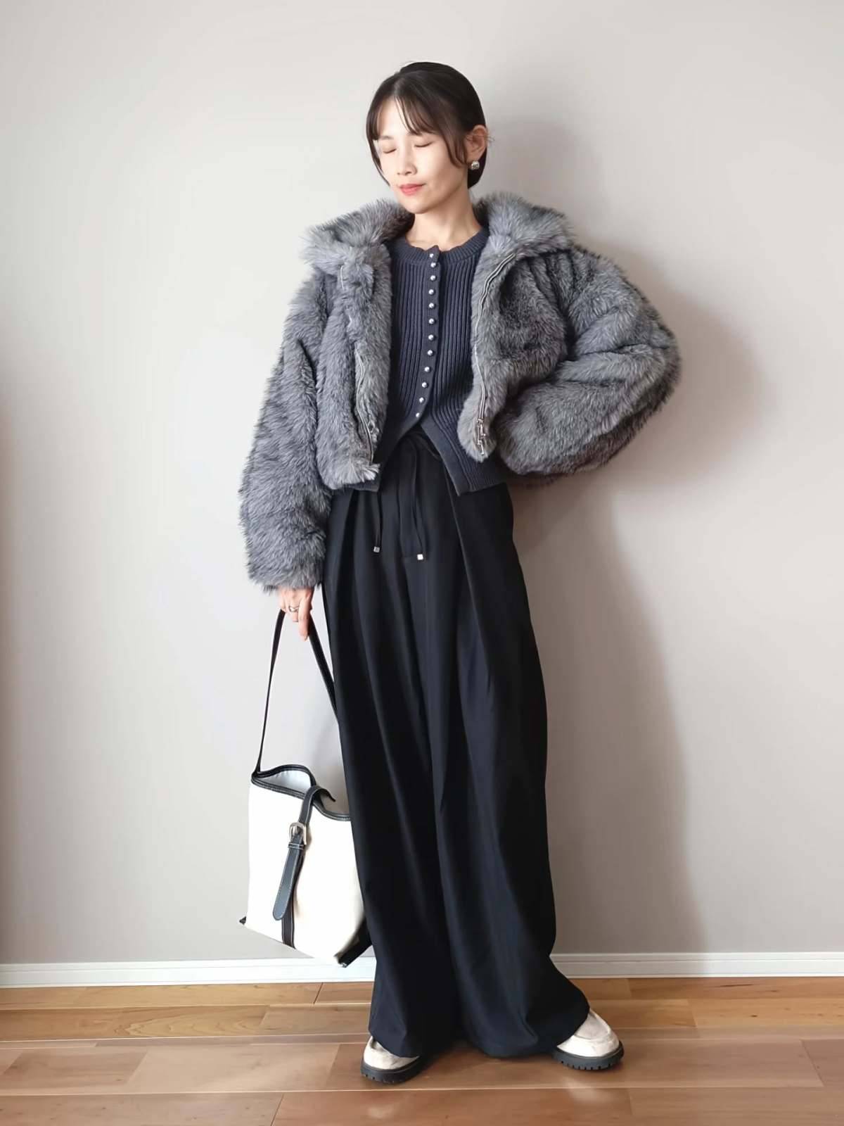 ファーアウターを羽織る♪