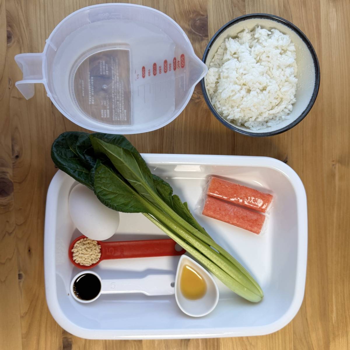 いちまき公式の「カニかまの玉子雑炊」のレシピ