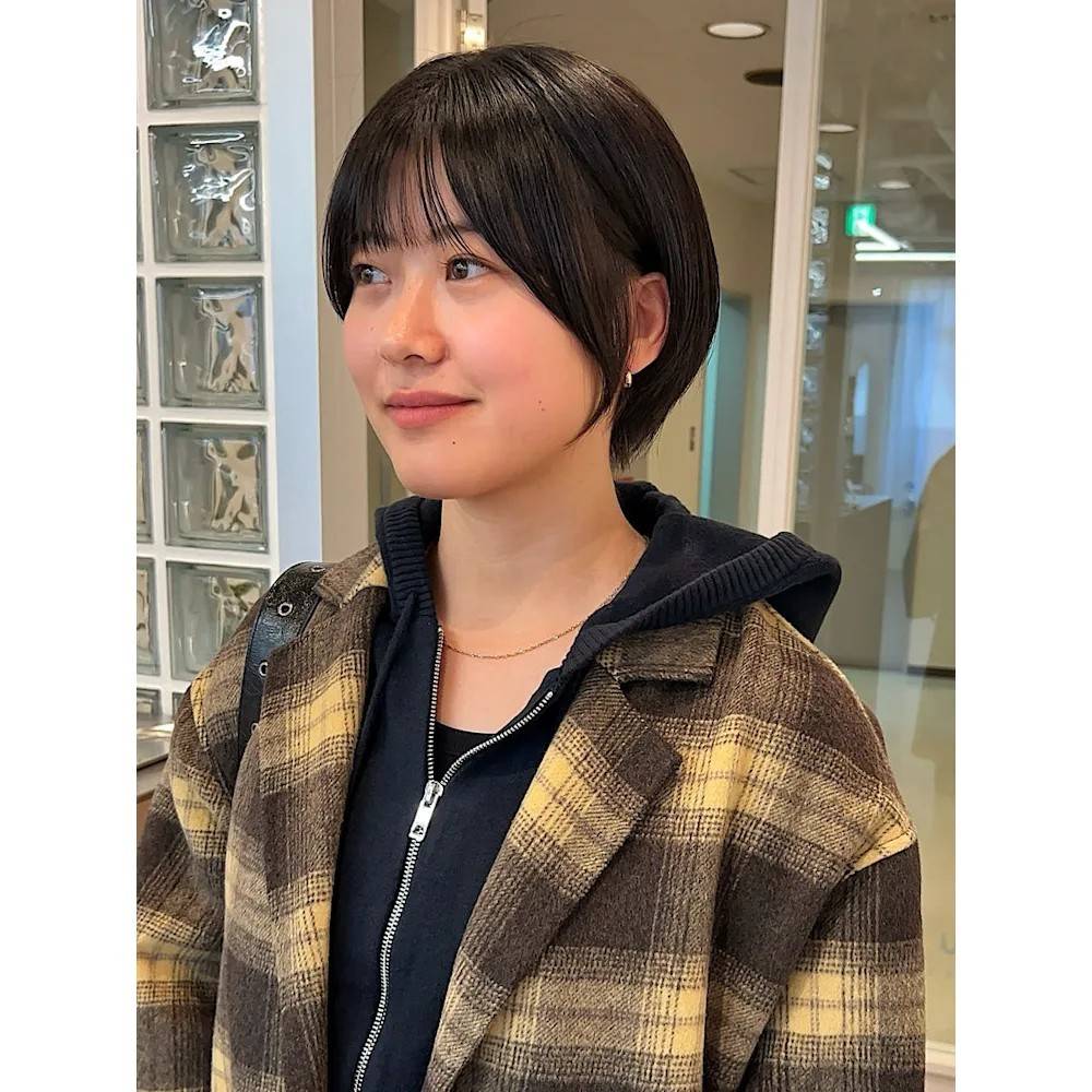 ナチュラルな丸みショート