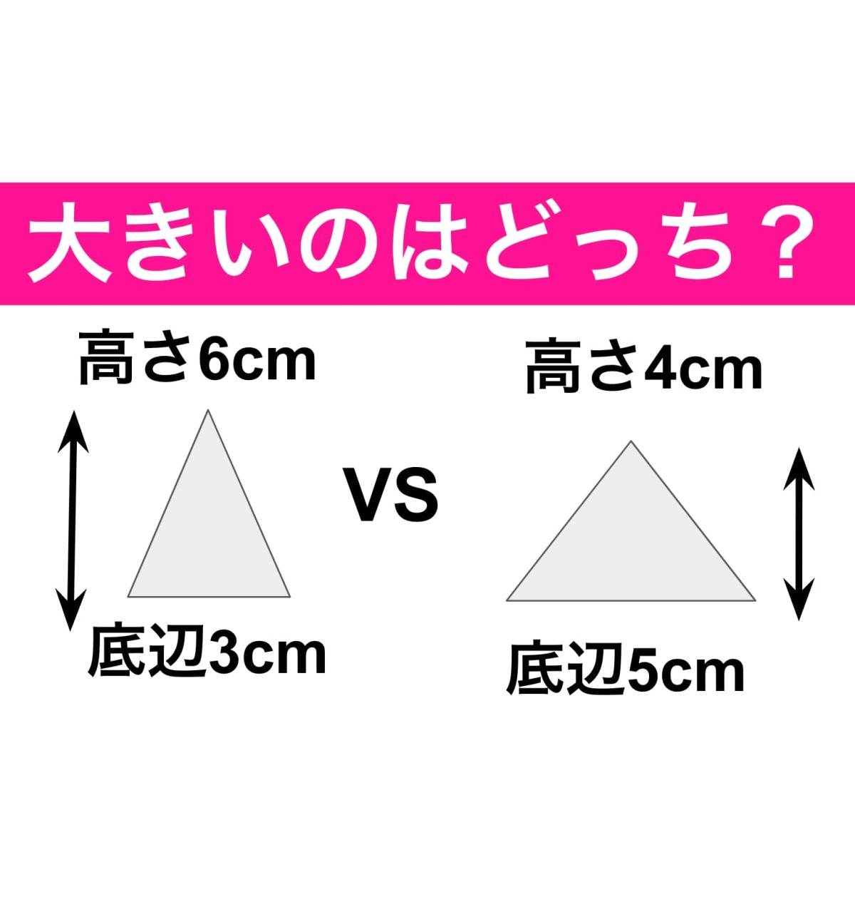 算数クイズ 面積比べ三角形