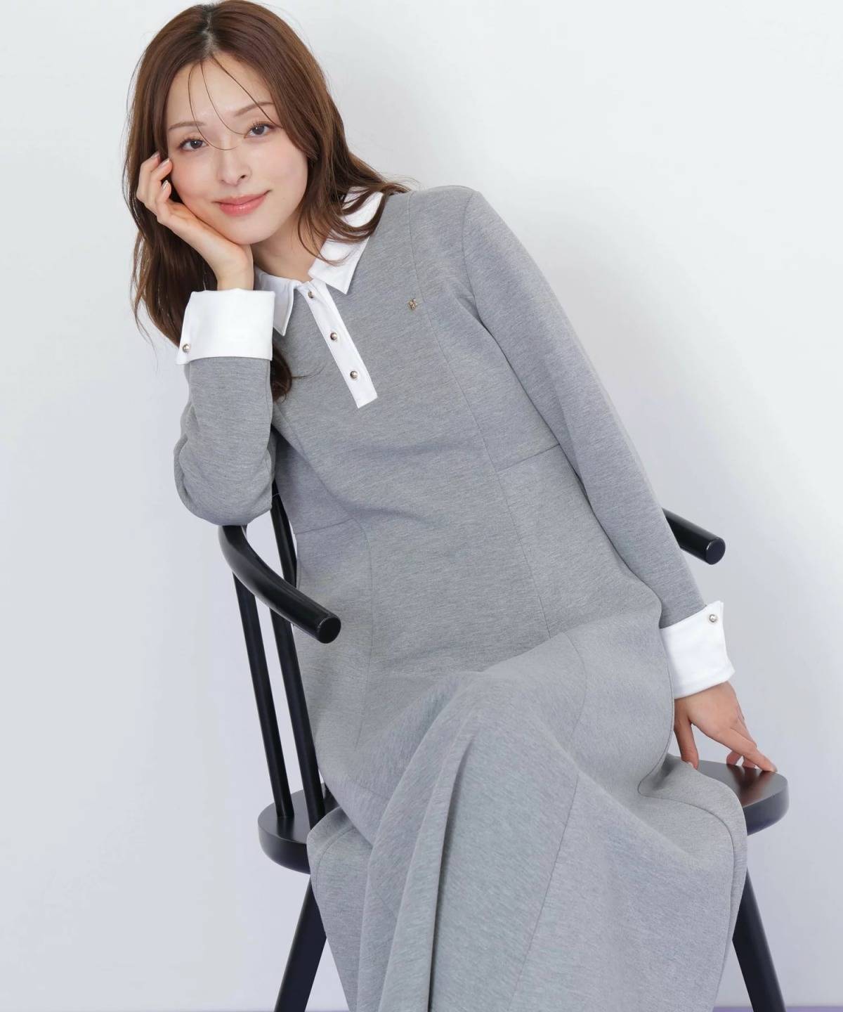 JILL by JILL STUART ポロ衿カットソーフレアワンピース