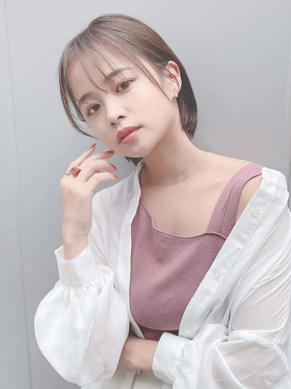 ボリュームレスなコンパクトボブ