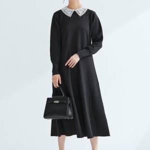  UNITED ARROWS green label relaxing エリレース 2WAY ニット ワンピース ウォッシャブル 