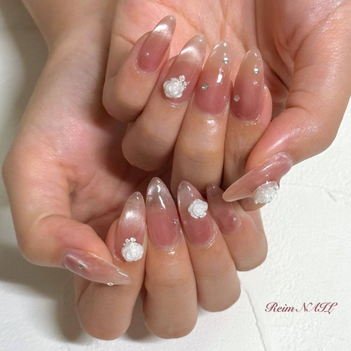 ピンクブラウンネイル