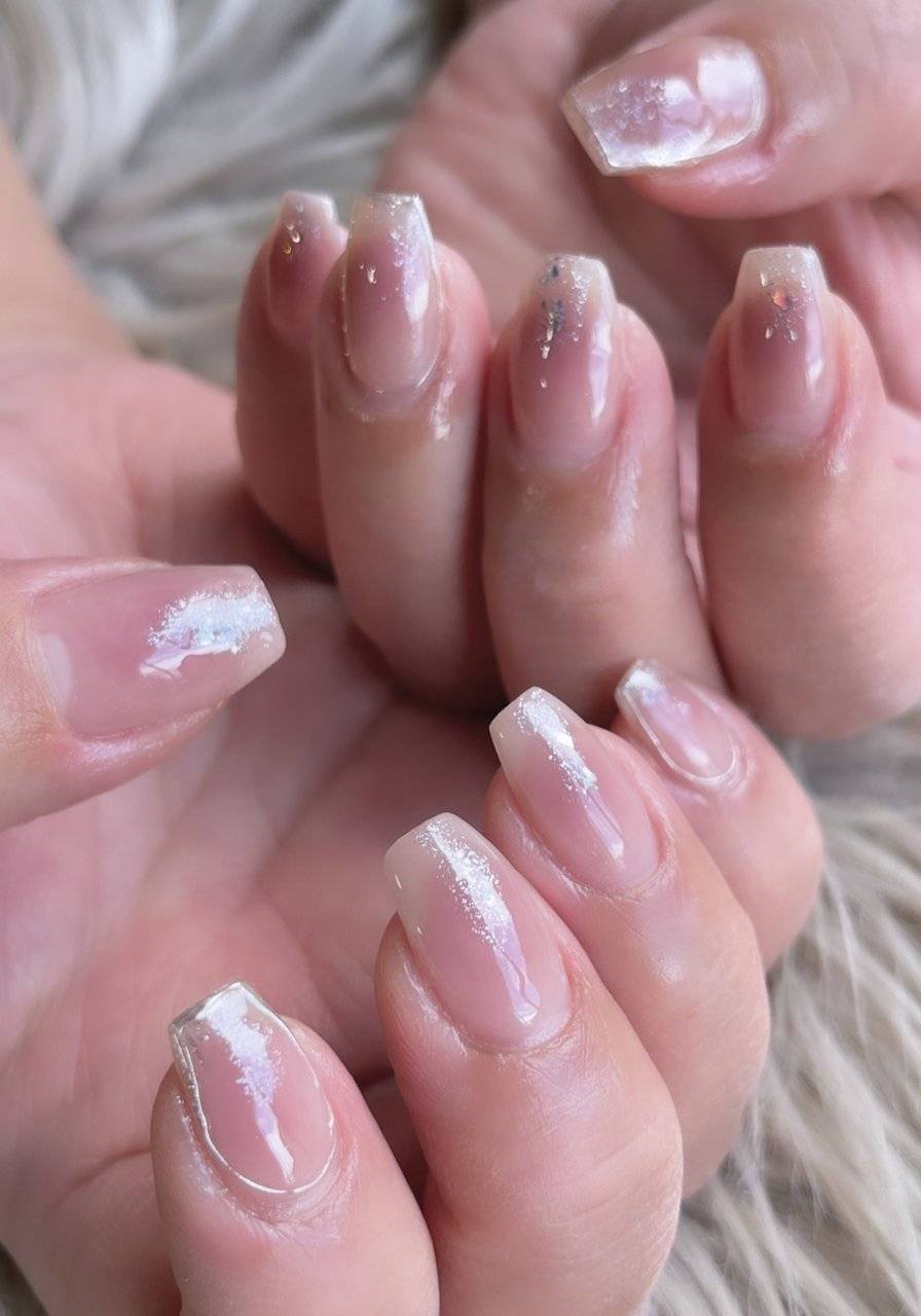 ピンクブラウンネイル