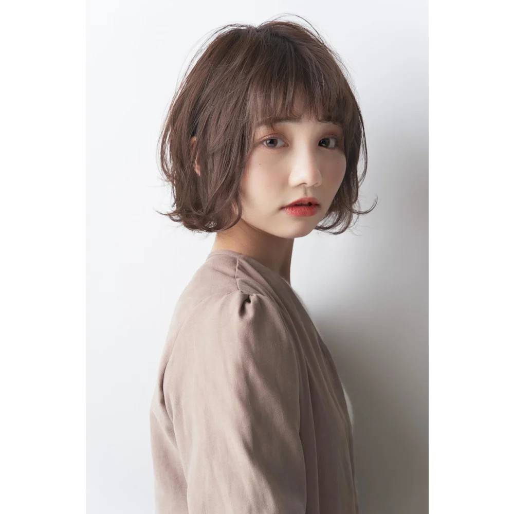 ミックス巻き×顎ラインボブ