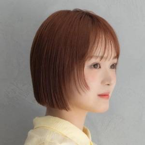  ボリュームが出にくい切りっぱなしボブ 