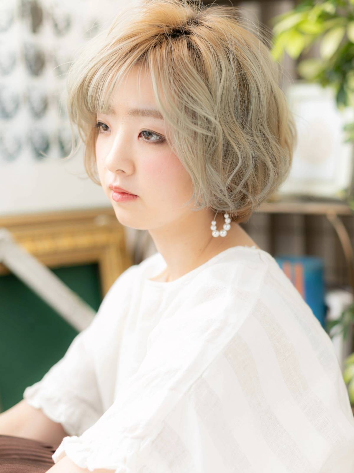 個性派ハイトーンボブ