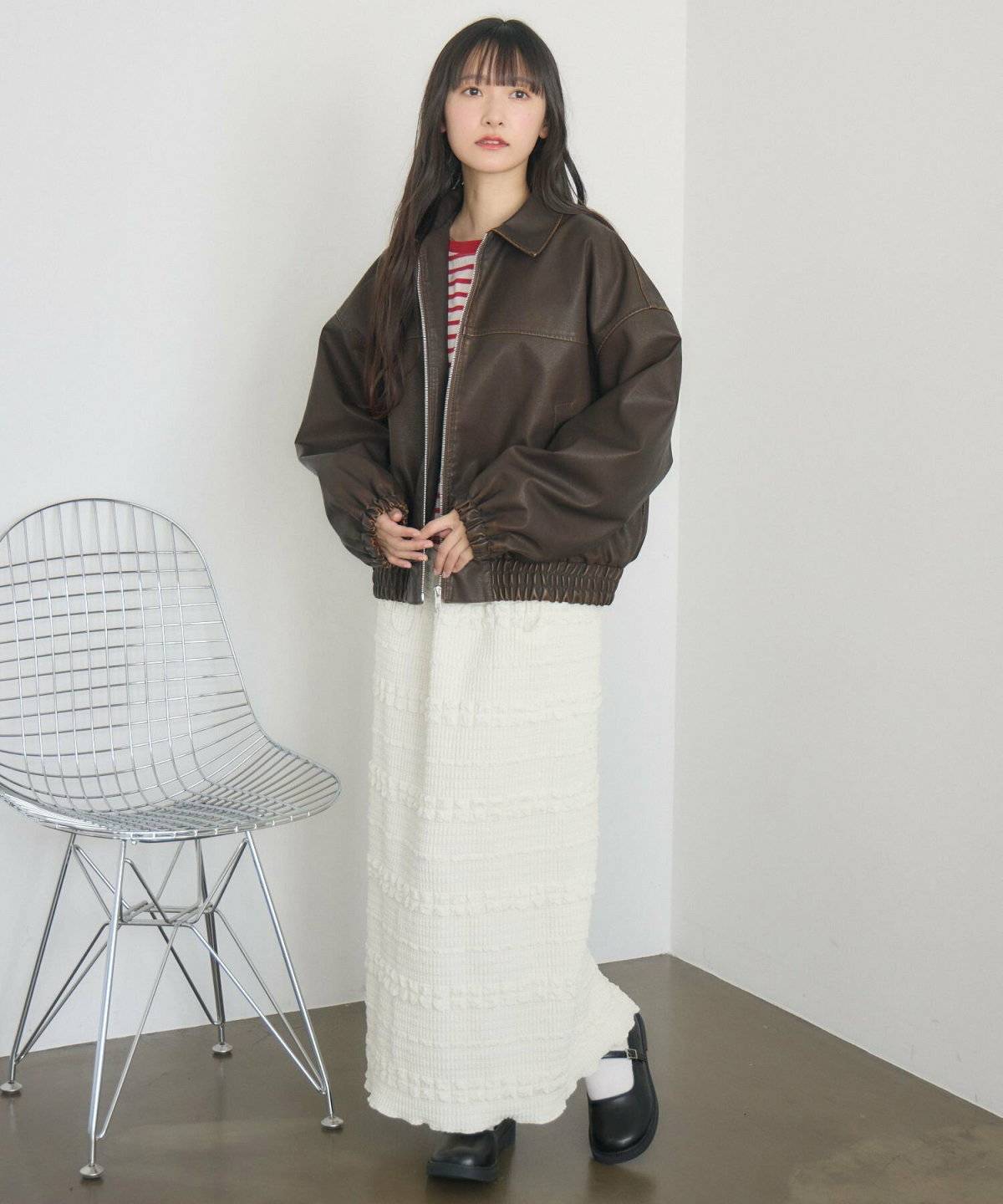 ライダースで冷たい風をブロック