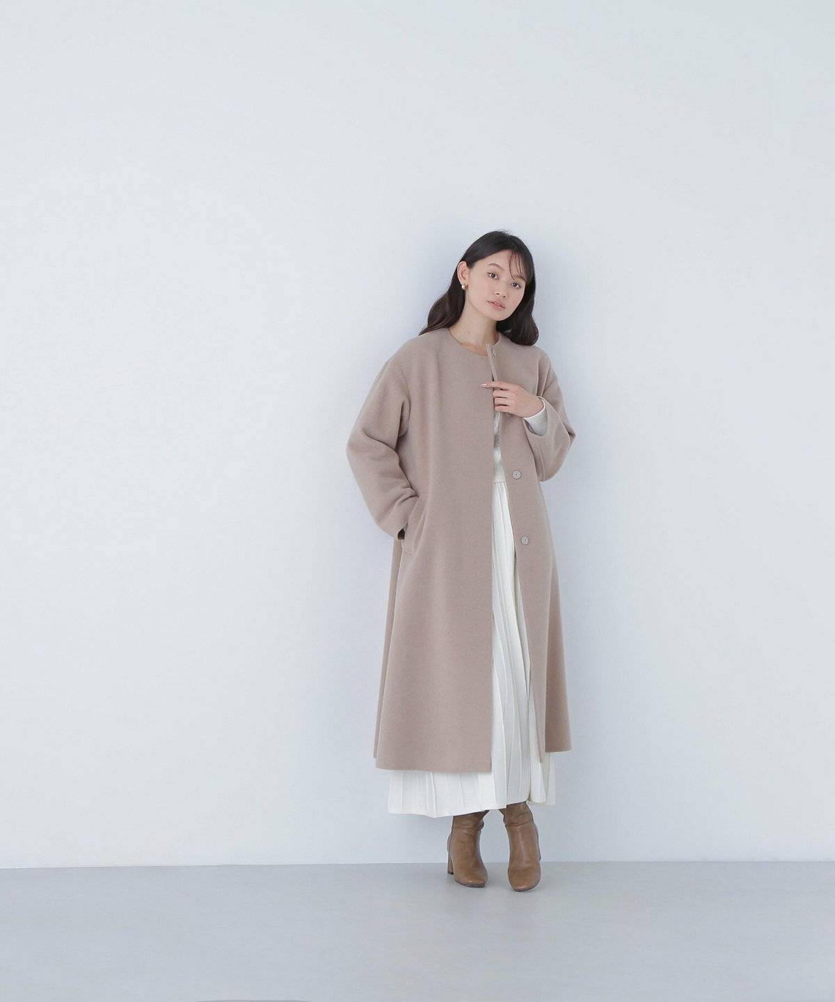 ロングスカートで密かに重ね着する