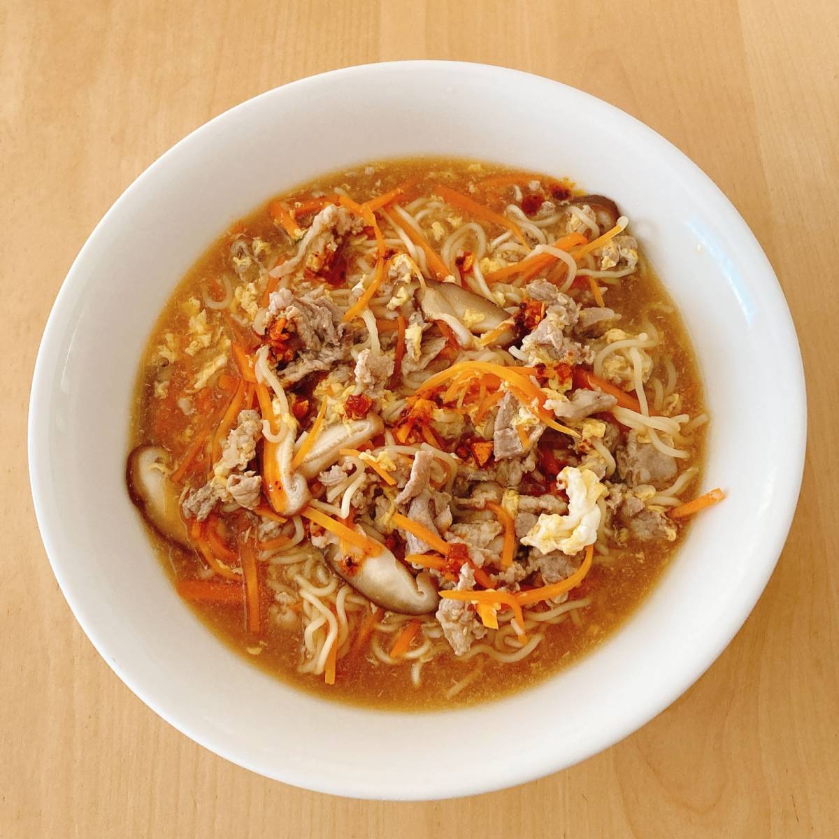 チャルメラ公式の「サンラータンチャルメラ」のレシピ