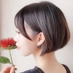  広がりにくいまとまりボブ 