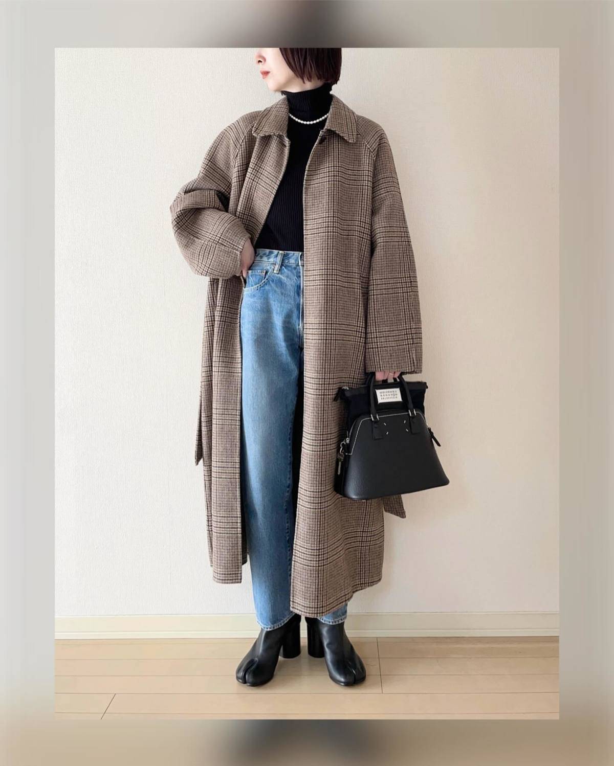 ロングコートを羽織る♪