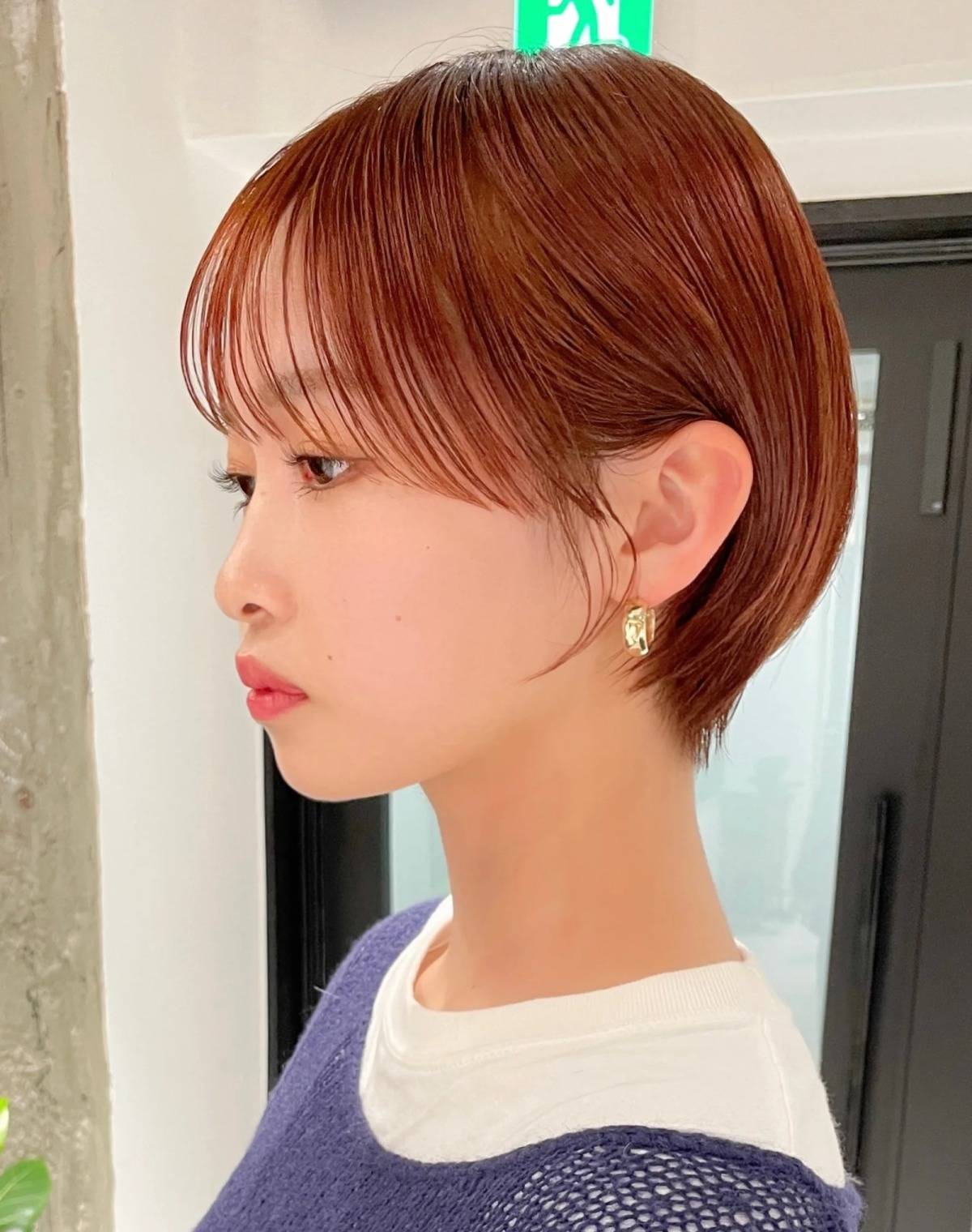 ヘルシーなオレンジブラウンショート