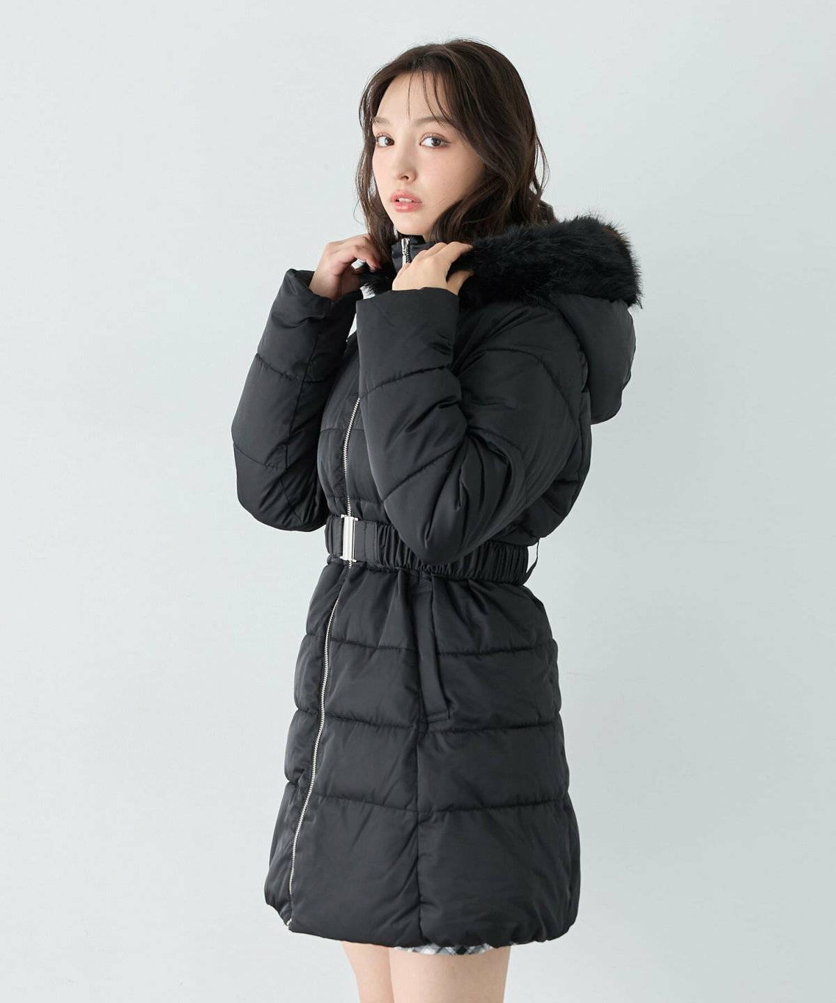 ダウンコートコーデ