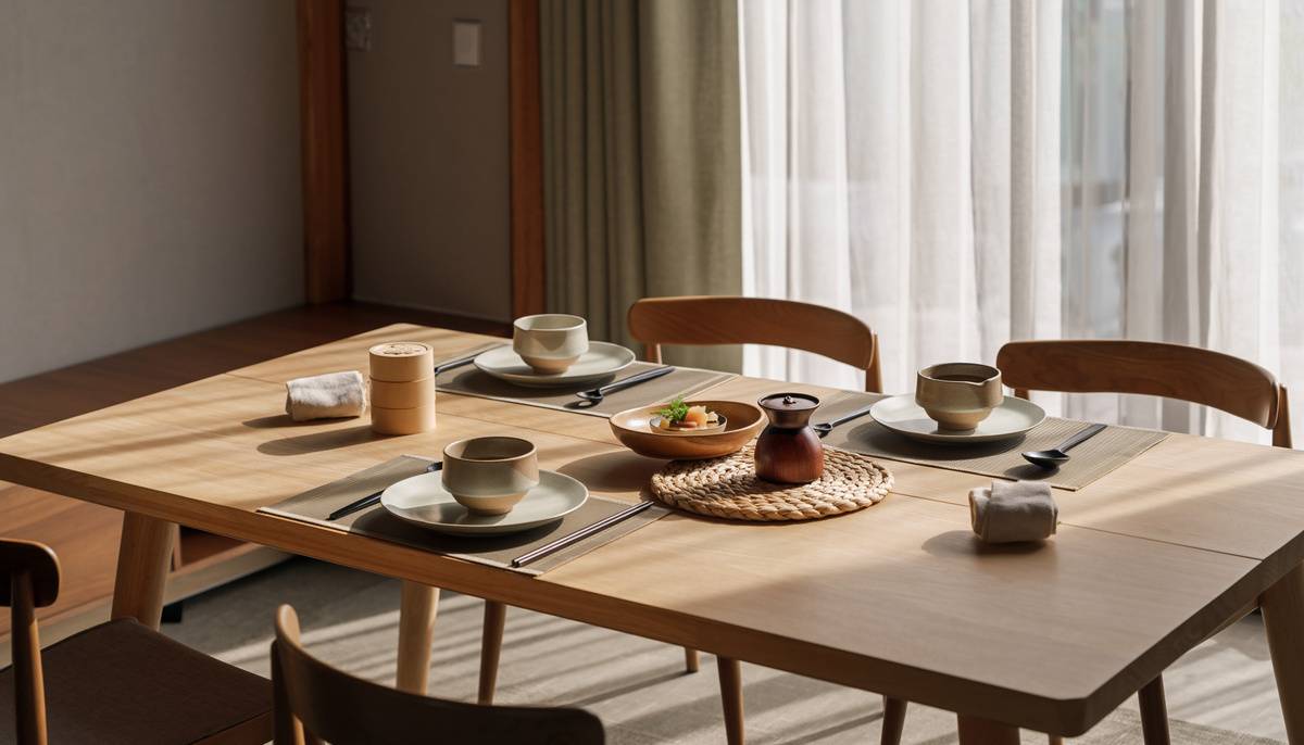 ダイニング　勝負運　上がる　木製のテーブル