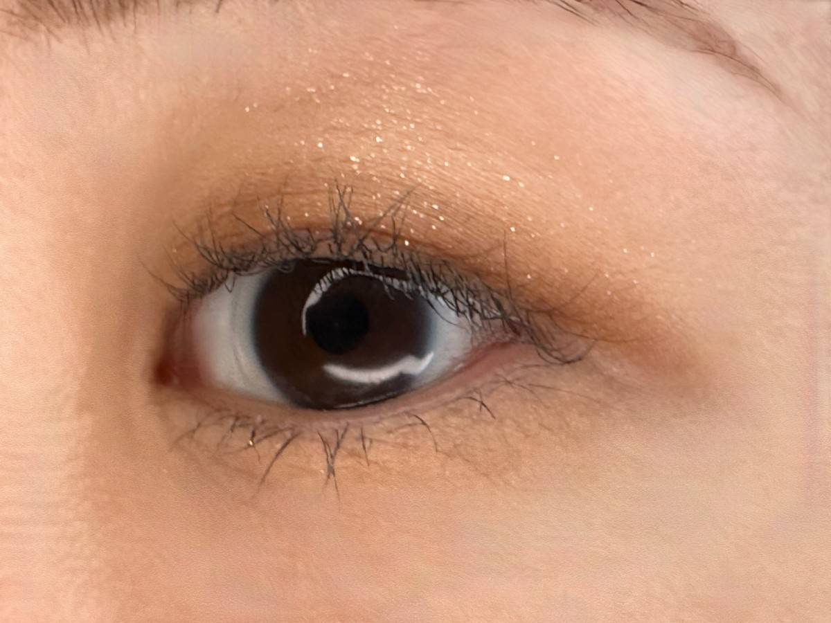 CEZANNE　ビタートーンアイシャドウ　03ビスケットブラウン　仕上がりイメージ