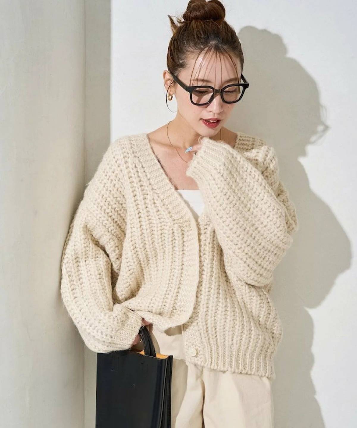 FREAK’S STORE 手編み風 ゆるふわ ニット カーディガン