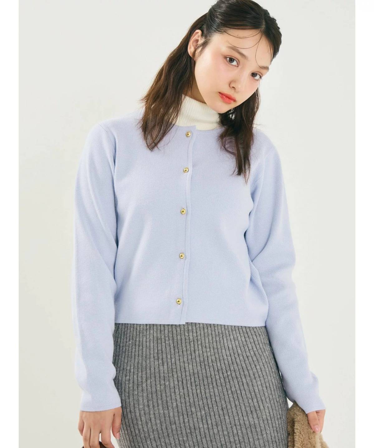 coca 金ボタンニットカーディガン