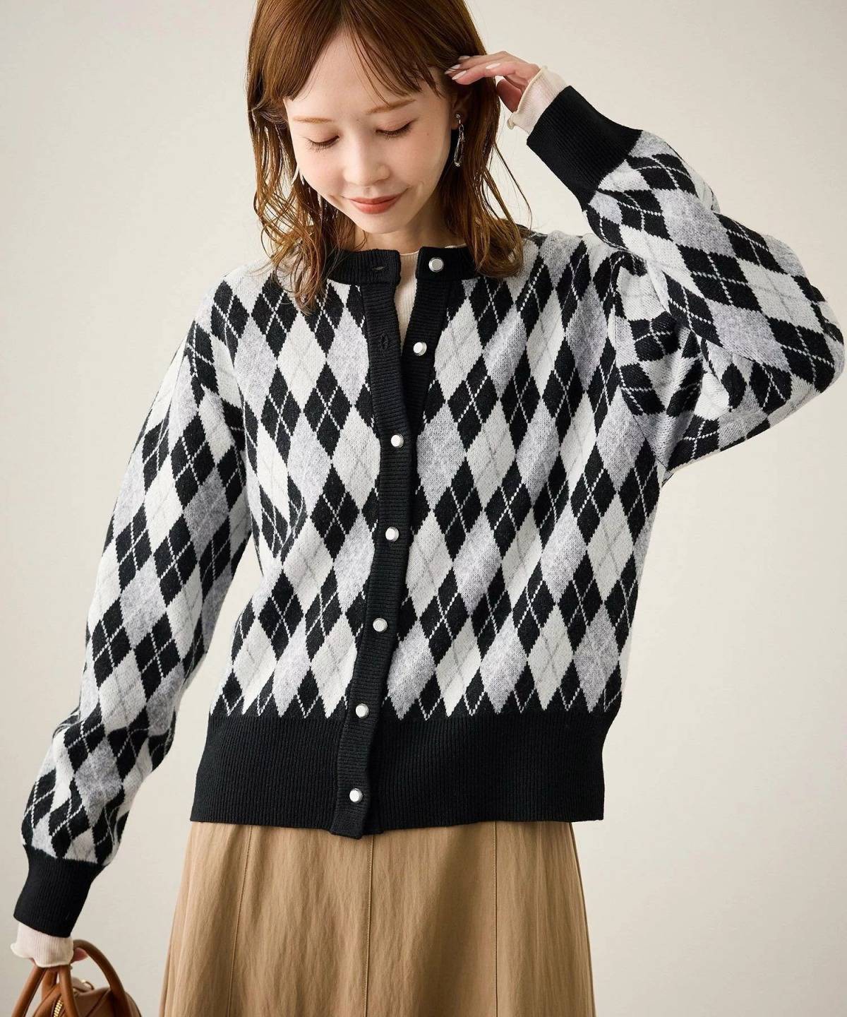 ROPE' PICNIC アーガイル柄アソートカーディガン