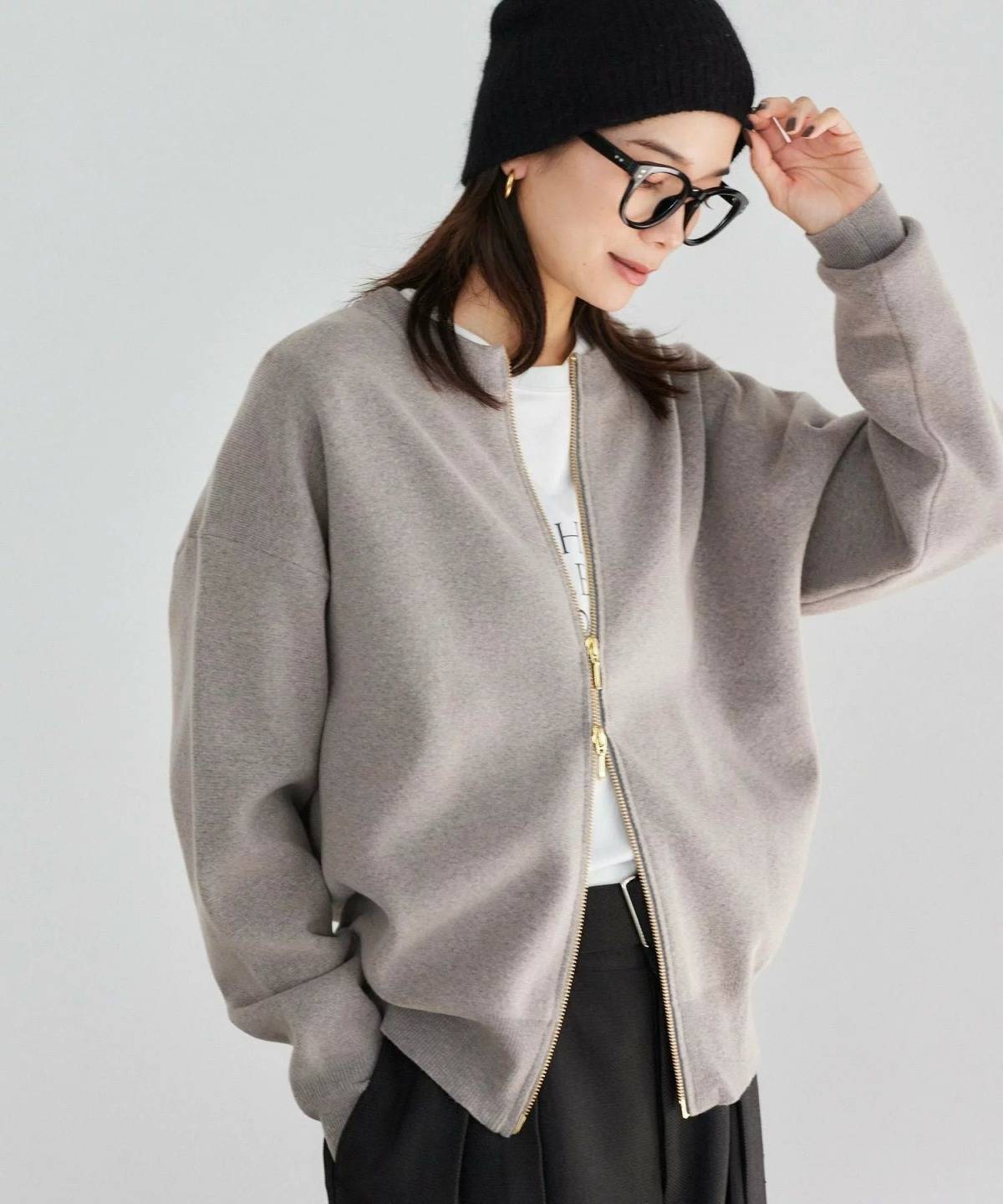 BARNYARDSTORM ミラノリブZIPカーデ