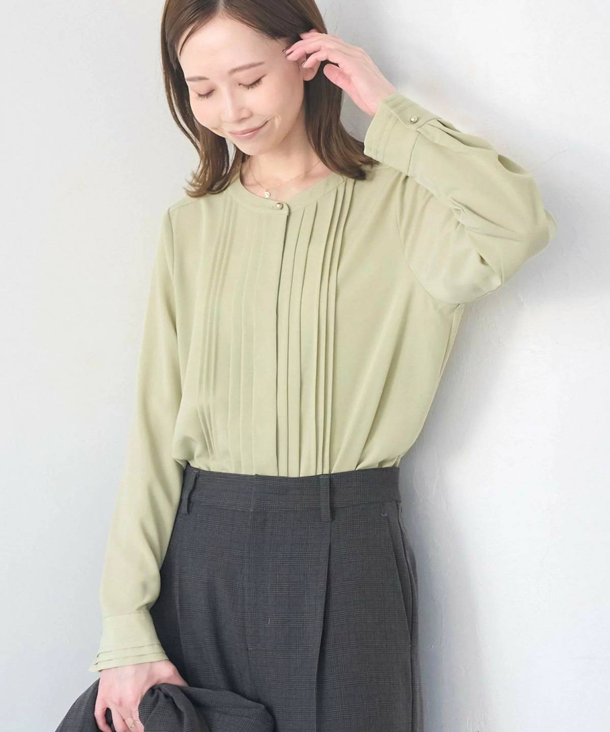 ROPE' PICNIC フロントピンタックブラウス