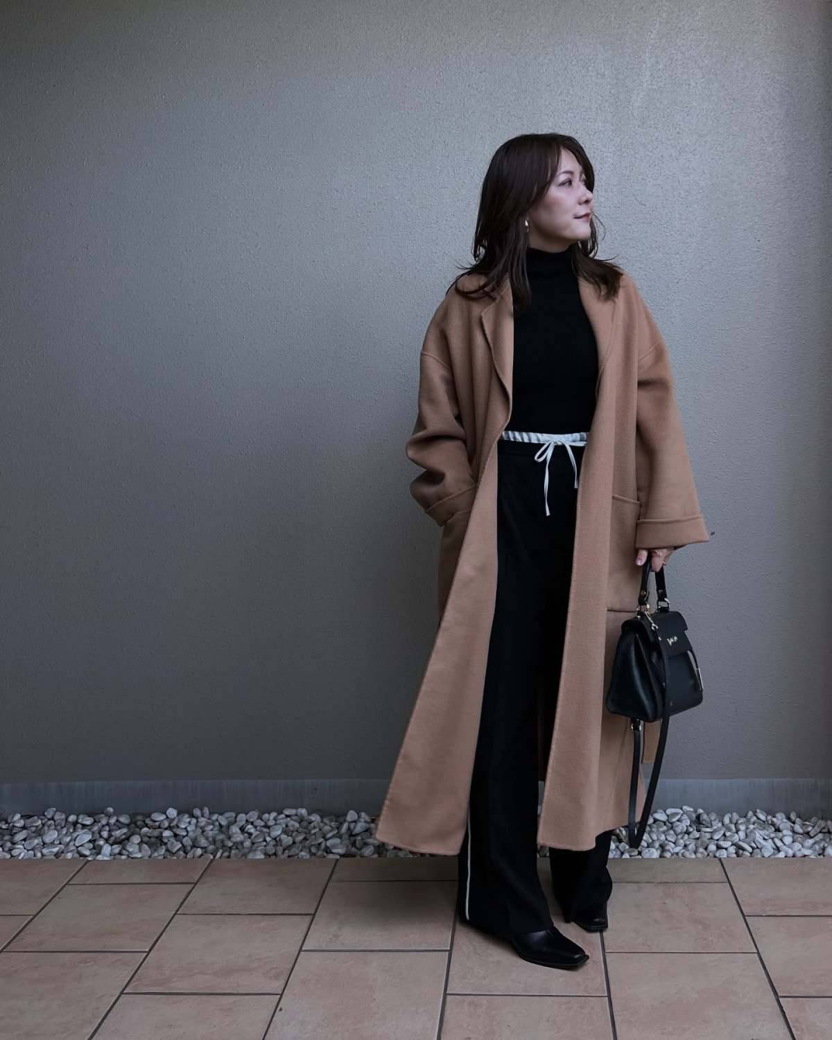 ロングコートを羽織る!