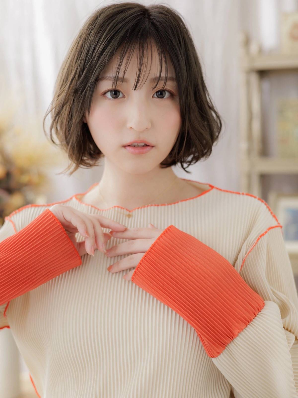 くせ毛風ゆるふわボブ