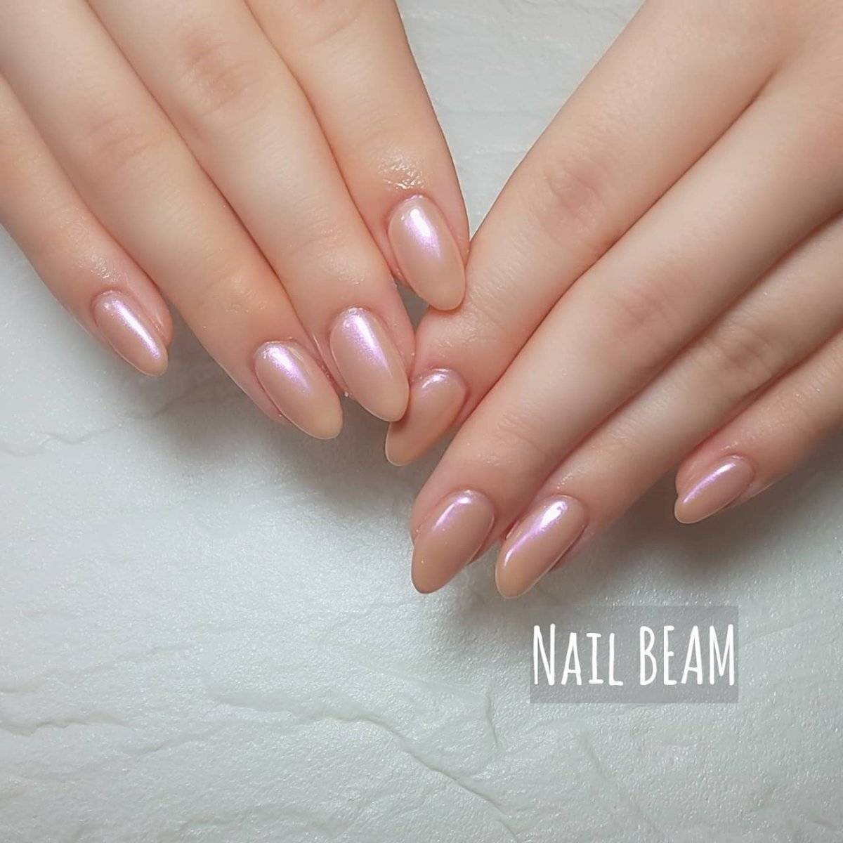 オレンジベージュネイル