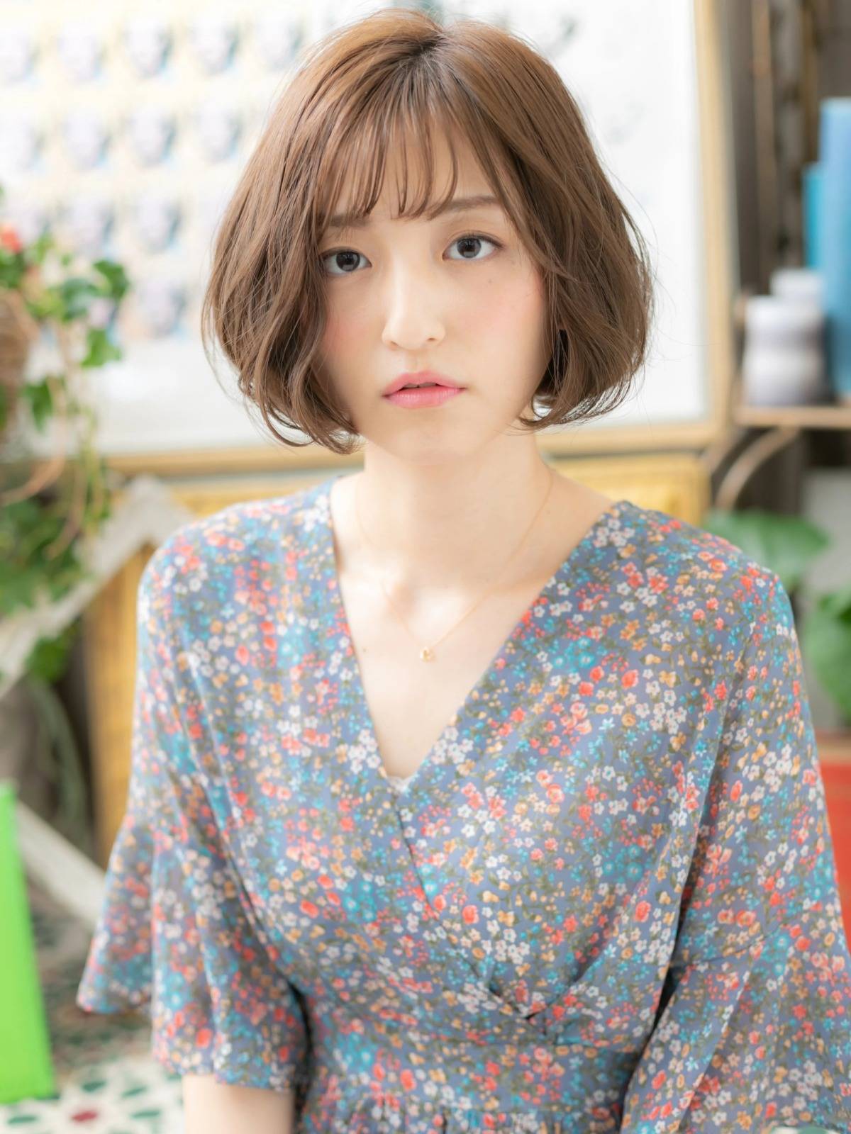 Aラインゆるふわボブ