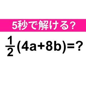  1/2(4a+8b)＝？ 