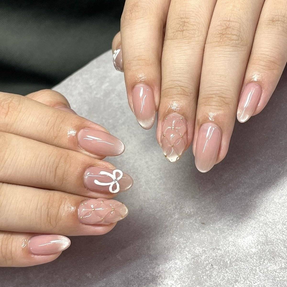 クリアピンクネイル