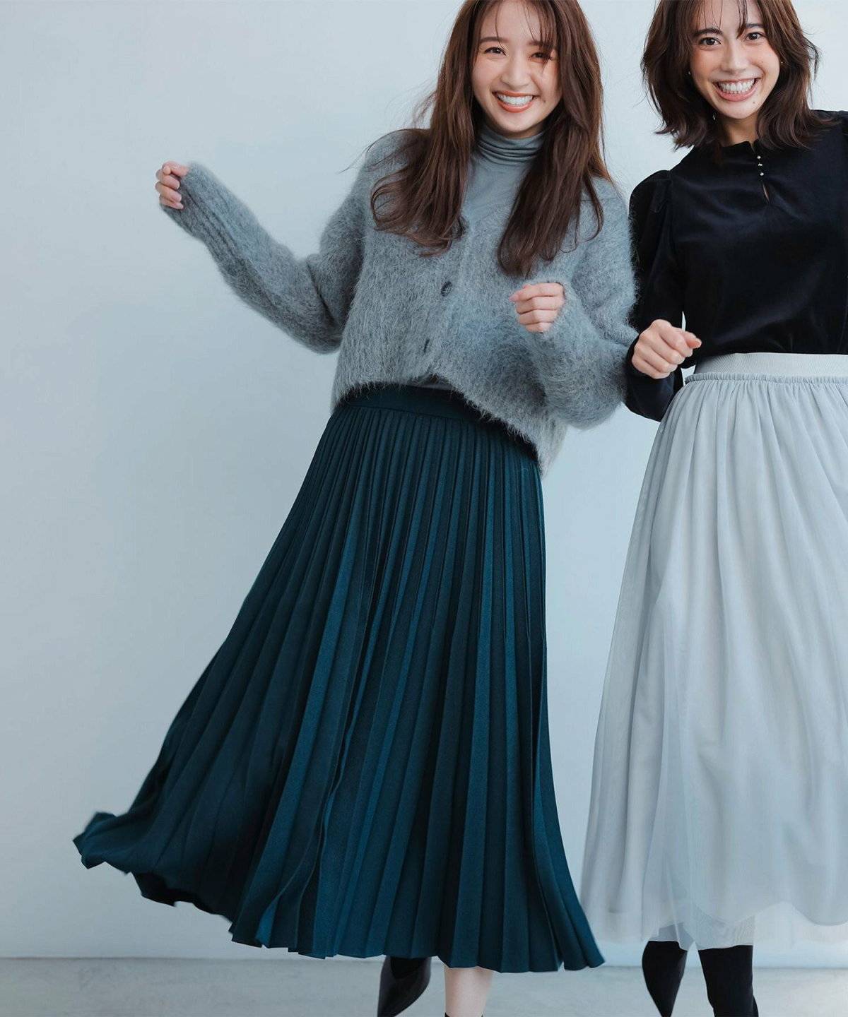 スカートコーデの女性