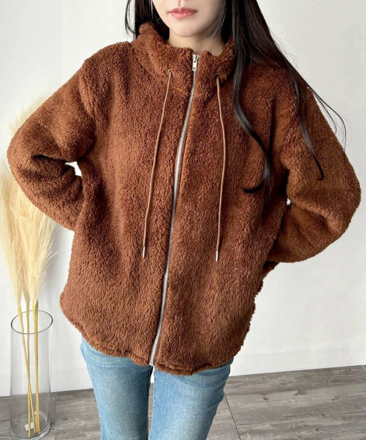 冬コーデの女性